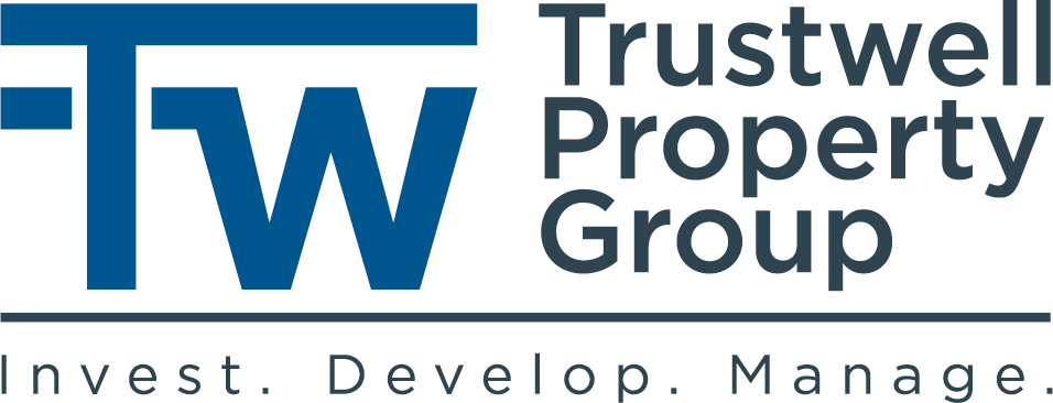 Trustwell Group Logo - Dark gray sans-serif type with blue stylized TW to left