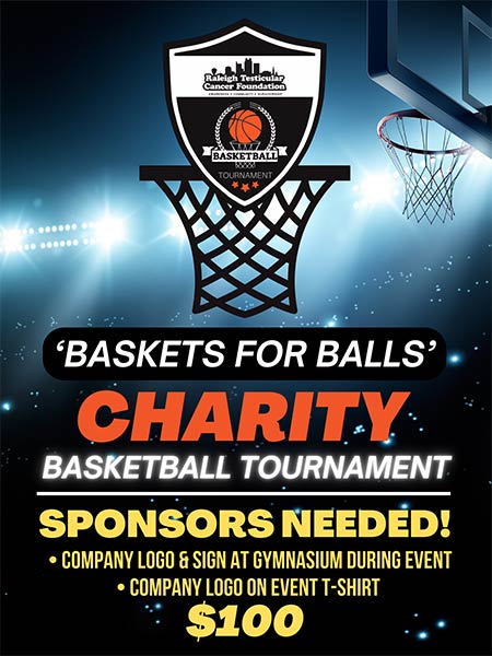 Graphic showing info about the 2023 Baskets for Balls Tournament