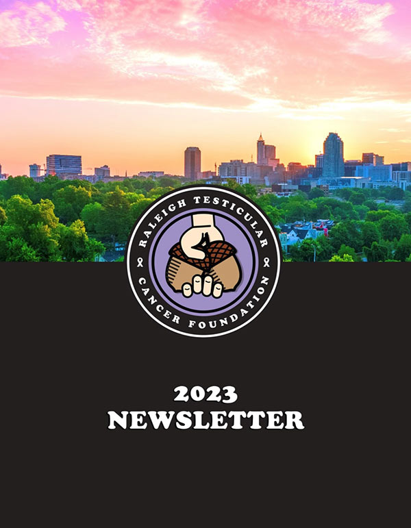 Cover of the RTCF 2023 Newsletter showing Raleigh skyline and RTCF logo